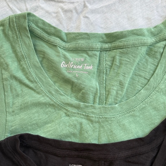 J. Crew Women's Tank Tops bundle - Black, Green, Light Blue NWT - Picture 4 of 5